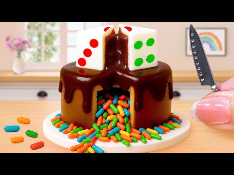 Chocolate Cake Recipe With Candy 4K🌈🍫How to Make Mini Melting Chocolate Cake Decorating Ideas