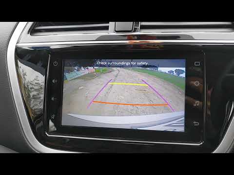 Maruti Suzuki S Cross rear view camera and parking sensor display