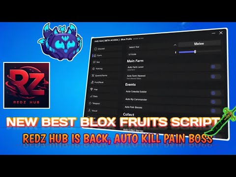 🔥 Redz Hub Script | Auto Kill Pain Boss + Auto Farm, Auto Fishing & More | Blox Fruits 2025