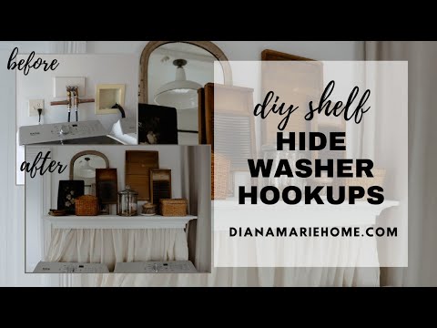 Quick & Easy DIY Shelf to Hide Laundry Plumbing Hookups