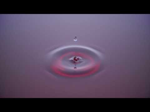 Single water drop in slow motion, 3D CG
