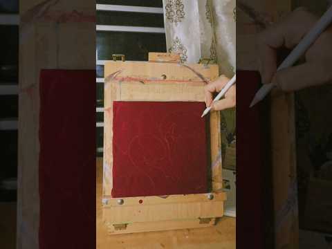 Painting a couple of swans on satin #artist #painting #acrylicpainting #paintingonfabric