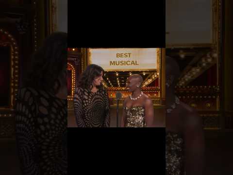 Did that really just happen? 🥹🧹💚 Green girl power. @idinamenzel @tonyawards