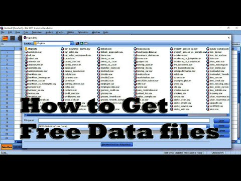 Get free data files in SPSS