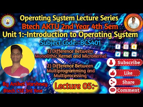 !! 🤘🤘Operating System(OS) Unit:-1 Video Lecture:- 5 CSE/IT BCS401 Btech AKTU 2nd Year 4th Sem 🤘🤘!!