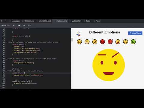 Code4Kids - Building Websites (HTML 2) - Lesson 2 - Emoji CSS Majic
