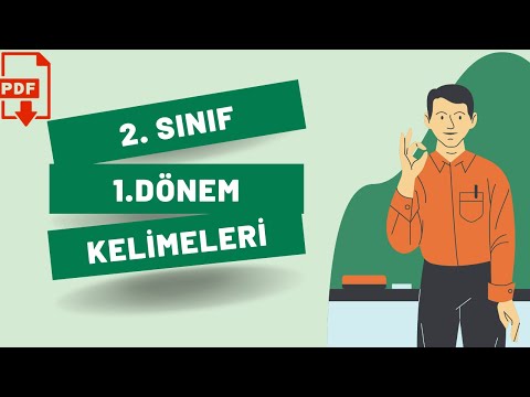 2. SINIF İNGİLİZCE 1. DÖNEM KELİMELERİ - QUIZ + PDF