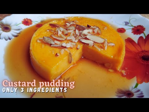 How To Make Custard Pudding | Caremal Custard Pudding Recipe Using 3 Ingredients | Pudding #shorts