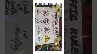 Chart on Traffic rules #classproject #chartpatterns #chart #artartist #artist #youtubeshorts