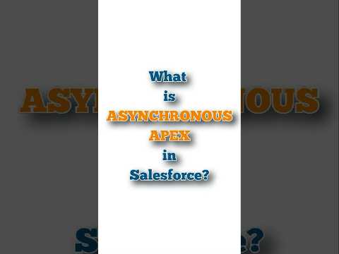 Asynchronous Apex in Salesforce - Part I #salesforce #asynchronous #asynchronousapex #apex