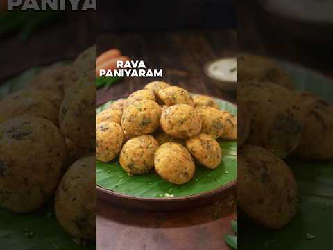 Instant Rava Paniyaram | Sooji Paniyaram | Evening Snacks #shorts #ravapaniyaram