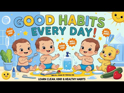 🧼🌞 Good Habits Every Day! 👶| Learning Rhyme #babyrhymes  #toddlercartoons  #choochootrain #cocomelon