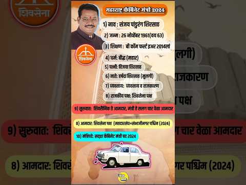 महाराष्ट्र कॅबिनेट मंत्री संजय शिरसाठ (संपूर्ण माहिती)#sanjayshirsat #shivsena #vidhansabha #bjp