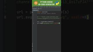 QR Code Generator with Python using just 5 lines of code #shorts #python #coding #programming