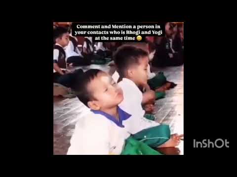 Yogi and bhogi both at a tym... cute kid