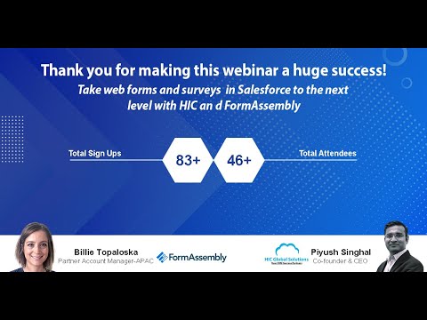 Webinar: Take web forms and surveys in Salesforce to the next level with HIC and FormAssembly!’
