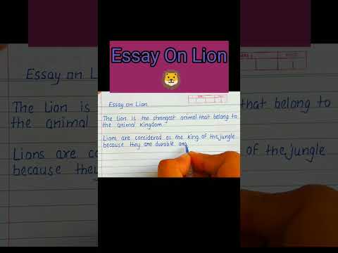 Essay On Lion 🦁 #shorts