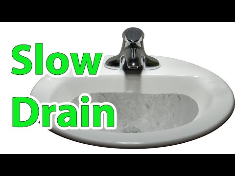 Slow draining bathroom sink FIX Repair clogged sink