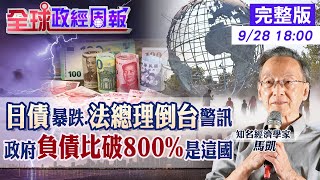 【全球政經周報】滯脹警訊?聯準會降息1碼示警經濟 30年殖利率創高的日債崩潰論 法國赤字惡化遭降評.總理倒台 全球負債比飆!這國逾800% 20250928 @中天財經頻道CtiFinance