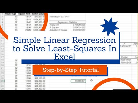 Simple Linear Regression to Solve Least Squares In Excel
