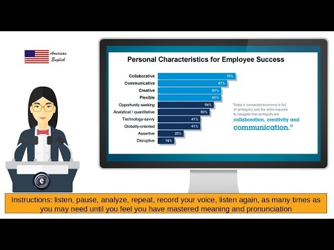 What are the top 10 characteristics for employee success? Female's voice.