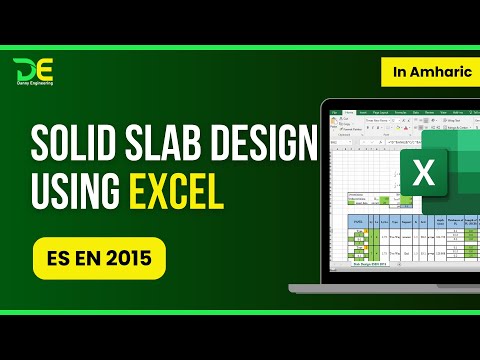 Solid slab design using Excel Template ES EN 2015 Eurocode
