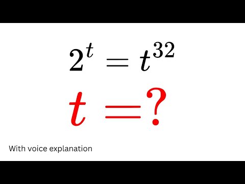 Can you solve for t = ❓❓ | (A Nice exponential equation) | Olympiad | Highermaths  #maths #math