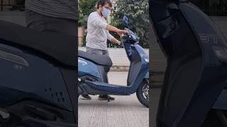 TVS IQUBE ELECTRIC ST SCOOTER RIDING POSTURE LEG ROOM FLAT FOOT FLOOR NEW MODEL 2025