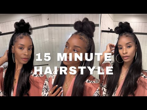 15 minute hairstyle out of a braided ponytail 
