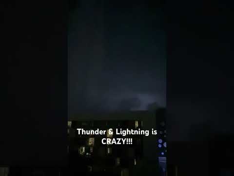 CRAZY Thunder & Lightning #thunderstorm #lightning #like #shorts #roadtoo100subs #subscribe (US)