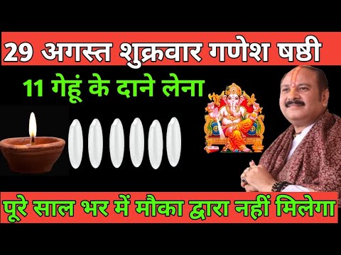 29 अगस्त शुक्रवार गणेश षष्ठी पर करें 11 चावल दानों का चमत्कारी उपाय || Pandit Pradeep Mishra