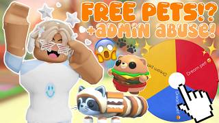 🔴ADOPT ME ADMIN ABUSE! ☀️ Summer Update + FREE PETS! 🎁 #adoptme #robloxlive #adoptmeroblox