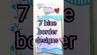BLUE BORDER DESIGNS/PROJECT WORK DESIGNS/CORNER AND SIDE BORDER DESIGN #borderdesigns #shorts