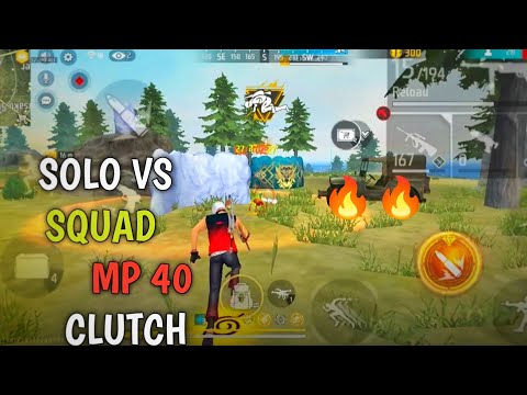 Solo vs Squad  with MP40 😍😍 || Free Fire Highlights #freefire 