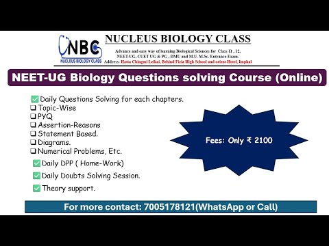 NEET-UG 2026 Biology only Question Solving Course