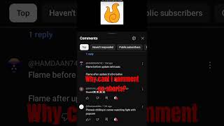 Why can't I comment on shorts?
