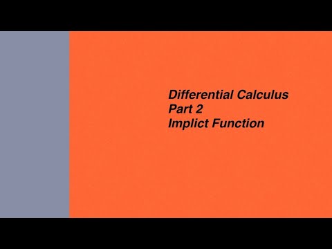 Differential calculus part 2 (Implict Function) in Hindi