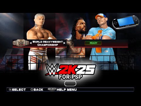 WWE 2K25 PSP: Menu, Selection Screen, Universe Mode, Gameplay