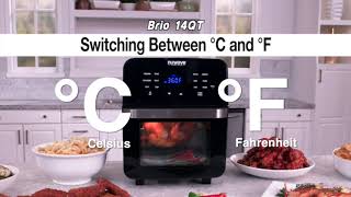 How To Switch Between Fahrenheit & Celsius - NuWave 14QT Brio Model #38001