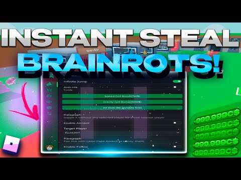 *OP* - Steal A Brainrot Script Update AntiKick ! [ Auto Fast Steal, Inf Jump Boost, Fly Working ! ]