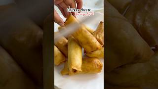 Ramadan Special:Chicken Cheese Spring Rolls| #shortsfeed #youtubehomepage #asmr #fyp #spicy#share