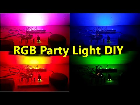 Make Your Own Sound Activated 12V RGB Party Light | Music Reactive Disco Light