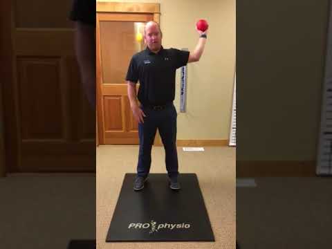 Rotator cuff strengthening exercise using a weighted ball | Pro Physio Bozeman