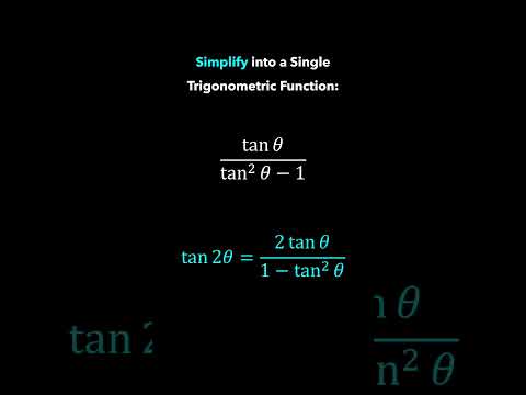 A-level maths: simplifying trigonometric functions using double angle identities #alevelmaths