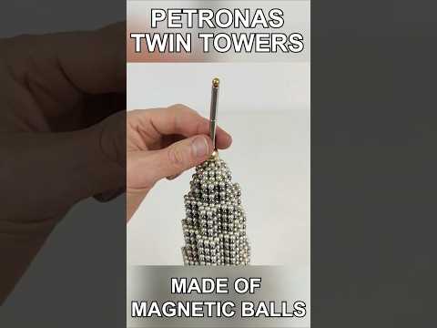 Petronas Twin Tower made of Magnets