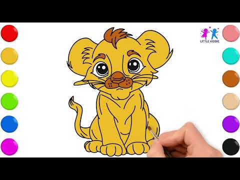 🎨 How to Draw & Color a Lion 🦁 | Fun & Easy Art Tutorial for Kids!