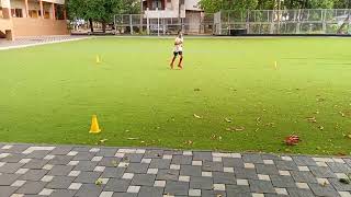 Football beginner basic skill practicing (corner shoot today's special)