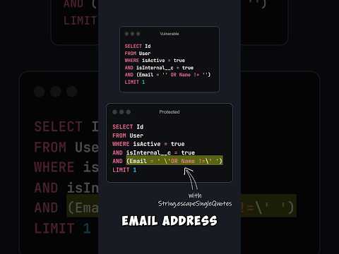 Mastering SOQL Security: Injection Attacks #salesforce #shorts
