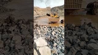 Bobcat loading up tones of rocks into trolley #stonecrusher #shorts #viralvideo#automobile#bobcat