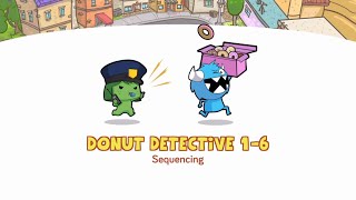 Puzzles Level 1-6 | CodeSpark Academy learn Sequencing in Donut Detective | Gameplay Tutorials